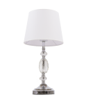 Lampy stołowe z abażurem - CosmoLight Lampa stołowa MONACO T01885CH-WH chrom - produkt 1