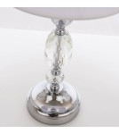 Lampy stołowe z abażurem - CosmoLight Lampa stołowa MONACO T01885CH-WH chrom - produkt 2
