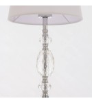 Lampy stołowe z abażurem - CosmoLight Lampa stołowa MONACO T01885CH-WH chrom - produkt 3