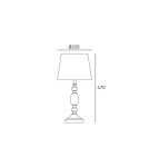 Lampy stołowe z abażurem - CosmoLight Lampa stołowa MONACO T01885CH-WH chrom - produkt 4
