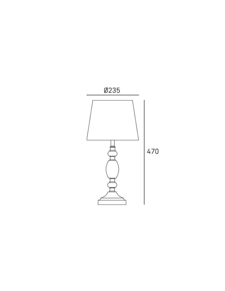 Lampy stołowe z abażurem - CosmoLight Lampa stołowa MONACO T01885CH-WH chrom - produkt kolory-swiatla.pl 4