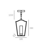 Lampy wiszące w stylu Hampton - CosmoLight Lampa wisząca DUBLIN P01216CH  Chrom  - product 4