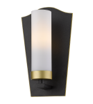 Kinkiety w stylu Hampton - CosmoLight Kinkiet DUBLIN W01162BZ  Czarny   Złoty  - product 1