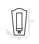Kinkiety w stylu Hampton - CosmoLight Kinkiet DUBLIN W01162BZ  Czarny   Złoty  - product 3