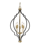 Lampy wiszące w stylu Hampton - CosmoLight Lampa wisząca NASHVILLE P05186BK Czarny złoty - produkt 1