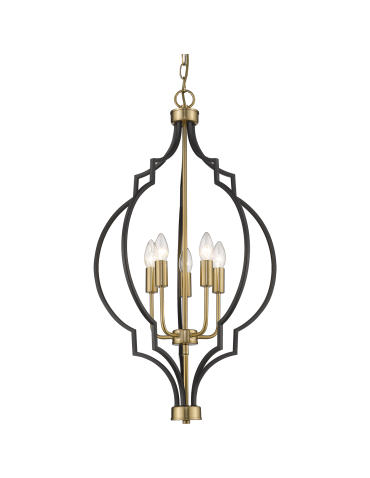 CosmoLight Lampa wisząca NASHVILLE P05186BK Czarny złoty