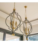 Lampy wiszące w stylu Hampton - CosmoLight Lampa wisząca NASHVILLE P05186BK Czarny złoty - produkt 3