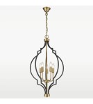 Lampy wiszące w stylu Hampton - CosmoLight Lampa wisząca NASHVILLE P05186BK Czarny złoty - produkt 5