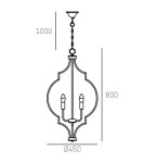 Lampy wiszące w stylu Hampton - CosmoLight Lampa wisząca NASHVILLE P05186BK Czarny złoty - produkt 6