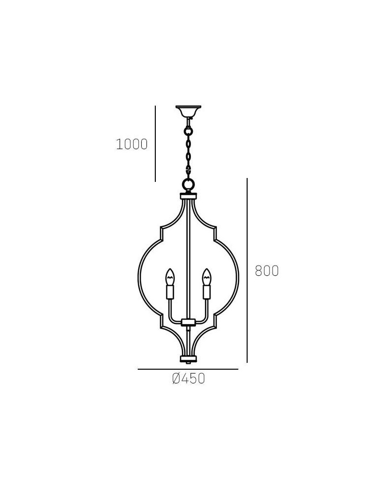 CosmoLight Lampa wisząca NASHVILLE P05186BK Czarny złoty