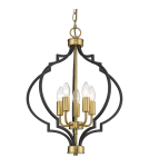 Lampy wiszące w stylu Hampton - CosmoLight Lampa wisząca NASHVILLE P05179BK Czarny złoty - product 1