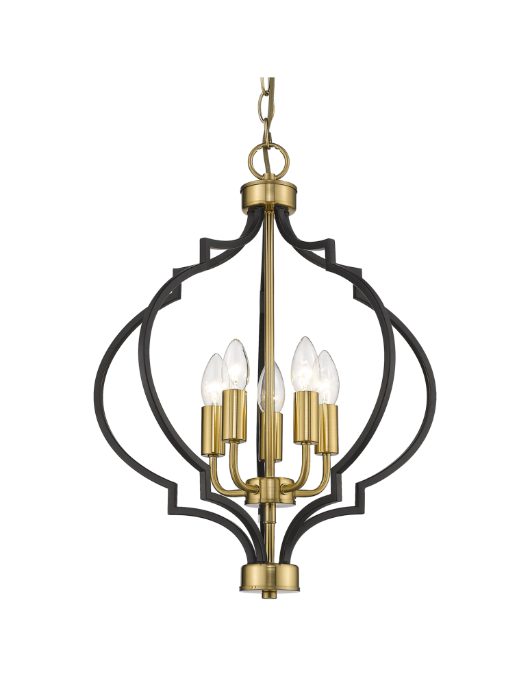 Lampy wiszące w stylu Hampton - CosmoLight Lampa wisząca NASHVILLE P05179BK Czarny złoty - produkt kolory-swiatla.pl 1