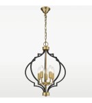 Lampy wiszące w stylu Hampton - CosmoLight Lampa wisząca NASHVILLE P05179BK Czarny złoty - product 4