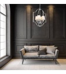 Lampy wiszące w stylu Hampton - CosmoLight Lampa wisząca NEW YORK P04380CH-WH chrom - produkt 2