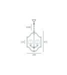 Lampy wiszące w stylu Hampton - CosmoLight Lampa wisząca NEW YORK P04380CH-WH chrom - produkt 5