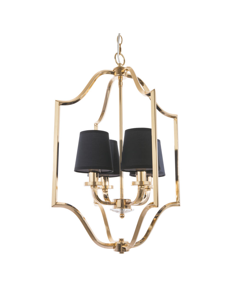 Lampy wiszące w stylu Hampton - CosmoLight Lampa wisząca NEW YORK P04667AU-BK złoty - produkt kolory-swiatla.pl 1