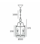 Lampy wiszące w stylu Hampton - CosmoLight Lampa wisząca NEW YORK P03875AU  Złoty  - product 4
