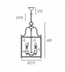 Lampy wiszące w stylu Hampton - CosmoLight Lampa wisząca NEW YORK P04882AU  Złoty  - product 5