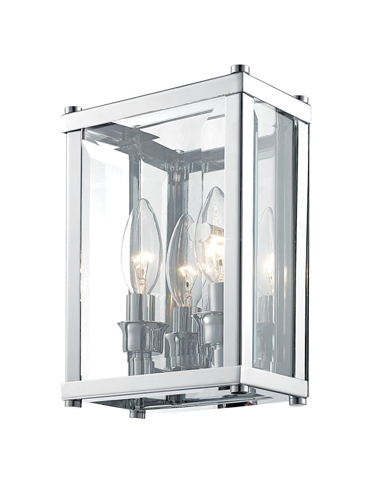 Kinkiety w stylu Hampton - CosmoLight Kinkiet NEW YORK W02912CH  Chrom  - produkt kolory-swiatla.pl 1