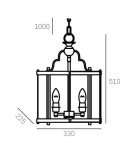 Lampy wiszące w stylu Hampton - CosmoLight Lampa wisząca NEW YORK P03943CH Chrom - produkt 4