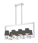 Lampy wiszące - CosmoLight Lampa wisząca LONDON P08038CH-BK czarny - produkt 1