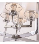 Lampy wiszące w stylu Hampton - CosmoLight Lampa wisząca LONDON P04021CH-WH chrom - produkt 2