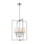 Lampy wiszące w stylu Hampton - CosmoLight Lampa wisząca LONDON P04021CH-WH chrom - produkt 4
