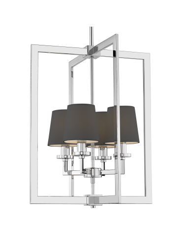 CosmoLight Lampa wisząca LONDON P04021WH-BK chrom