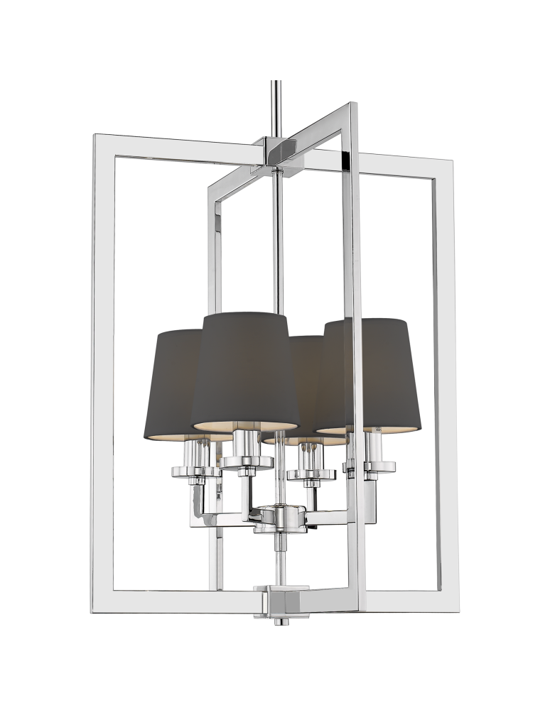 Lampy wiszące w stylu Hampton - CosmoLight Lampa wisząca LONDON P04021WH-BK chrom - produkt kolory-swiatla.pl 1