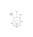 Lampy wiszące - CosmoLight Lampa wisząca LONDON P01007CH-BK chrom - product 2