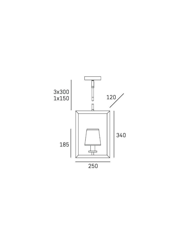 Lampy wiszące - CosmoLight Lampa wisząca LONDON P01007CH-BK chrom - product kolory-swiatla.pl 2