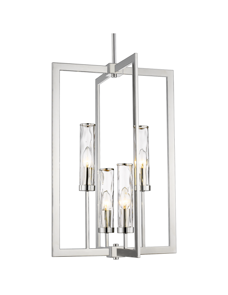 Żyrandole geometryczne - CosmoLight Lampa wisząca OXFORD P04052NI  Nikiel  - produkt kolory-swiatla.pl 1