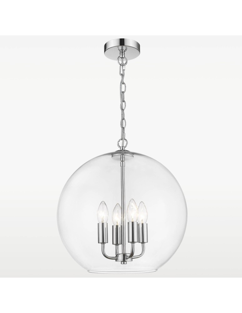 Lampy wiszące - CosmoLight Lampa wisząca PRAGUE P04974CH  Chrom  - produkt kolory-swiatla.pl 3