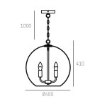 Lampy wiszące - CosmoLight Lampa wisząca PRAGUE P04974CH  Chrom  - produkt 4