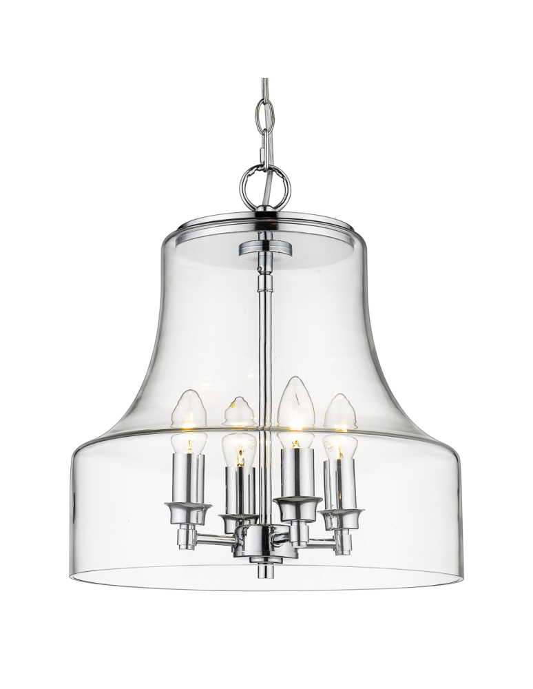 Lampy wiszące w stylu Hampton - CosmoLight Lampa wisząca PRAGUE P04458CH  Chrom  - produkt kolory-swiatla.pl 1