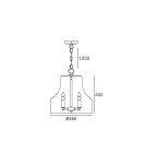 Lampy wiszące w stylu Hampton - CosmoLight Lampa wisząca PRAGUE P04458CH Chrom - produkt 6