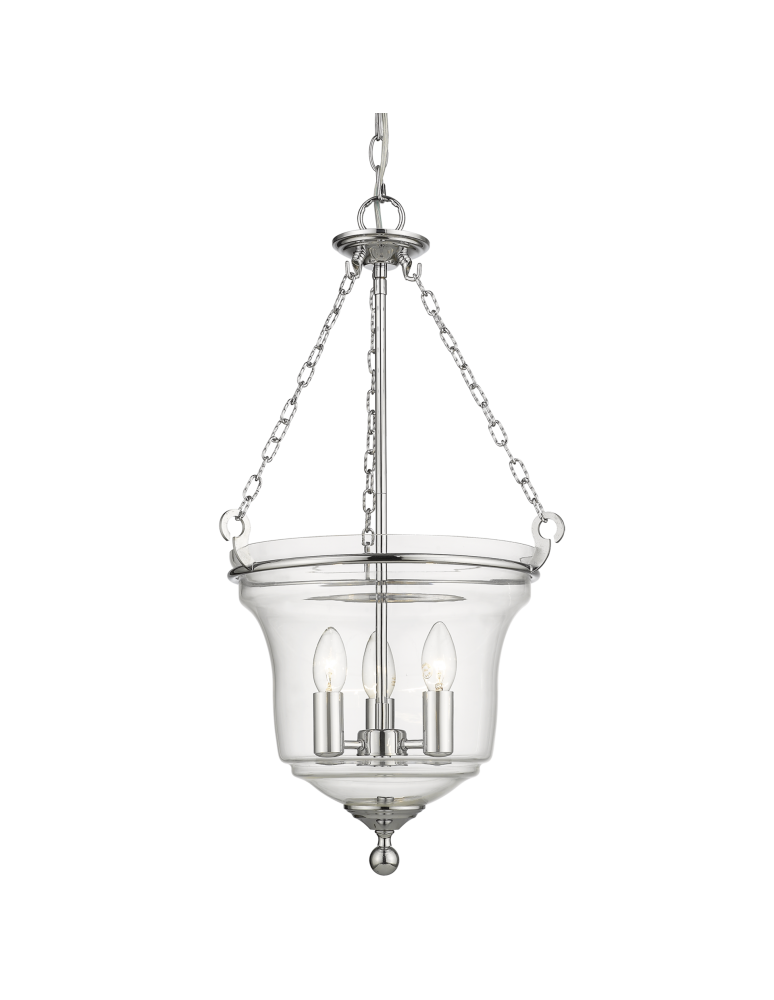 Lampy wiszące w stylu Hampton - CosmoLight Lampa wisząca PRAGUE P03950CH  Chrom  - produkt kolory-swiatla.pl 1
