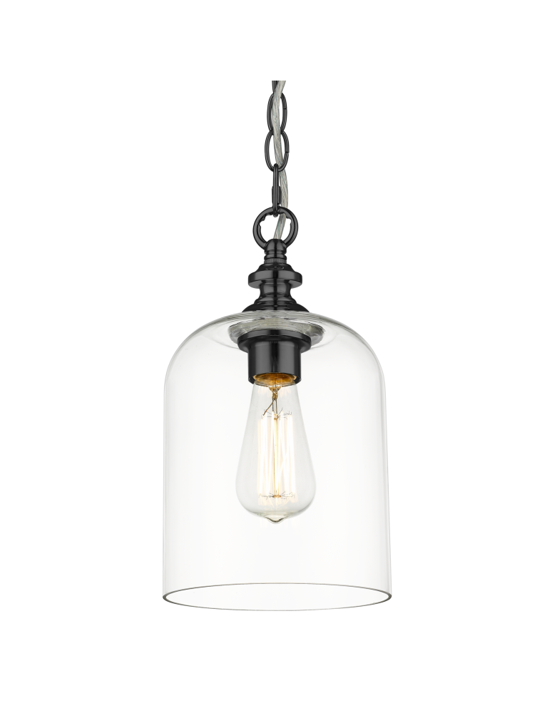 Lampy wiszące w stylu Hampton - CosmoLight Lampa wisząca PRAGUE P01947BK   Czarny  - produkt kolory-swiatla.pl 1