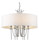 Lampy wiszące w stylu Hampton - CosmoLight Lampa wisząca LAS VEGAS P06698NI-WH nikiel - product 1