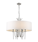 Lampy wiszące w stylu Hampton - CosmoLight Lampa wisząca LAS VEGAS P06698NI-WH nikiel - product 3