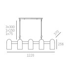 Lampy wiszące - CosmoLight Lampa wisząca SEOUL P10742BK  Czarny  - product 4