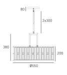 Żyrandole glamour - CosmoLight Lampa wisząca MOSCOW P05134CP  Szampański  - product 6
