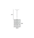 Lampy wiszące glamour - CosmoLight Lampa wisząca MOSCOW P01110CP Szampański - produkt 6