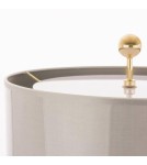 Lampy stołowe z abażurem - CosmoLight Lampa stołowa CARTAGENA T02004AU  Biały   Złoty  - product 2