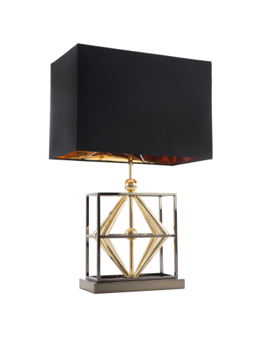 CosmoLight Lampa stołowa QUITO T01939BK AU  Czarny   Złoty