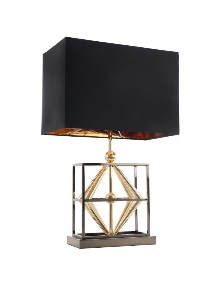 CosmoLight Lampa stołowa QUITO T01939BK AU Czarny Złoty
