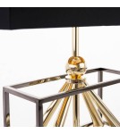 Lampy stołowe z abażurem - CosmoLight Lampa stołowa QUITO T01939BK AU Czarny Złoty - produkt 2