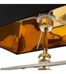 Lampy stołowe z abażurem - CosmoLight Lampa stołowa QUITO T01939BK AU Czarny Złoty - produkt 4