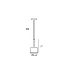 Lampy wiszące - CosmoLight Lampa wisząca COPENHAGEN P01028CU  Miedziany  - product 3