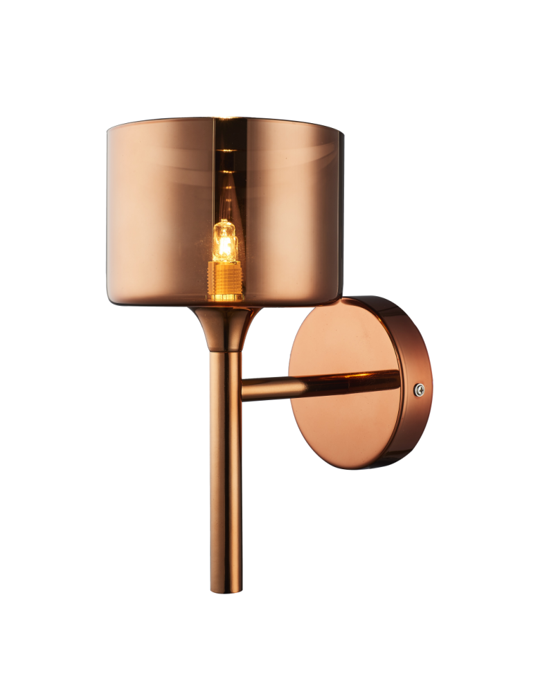 Kinkiety w stylu Modern Classic - CosmoLight Kinkiet COPENHAGEN W01066CU  Miedziany  - produkt kolory-swiatla.pl 1